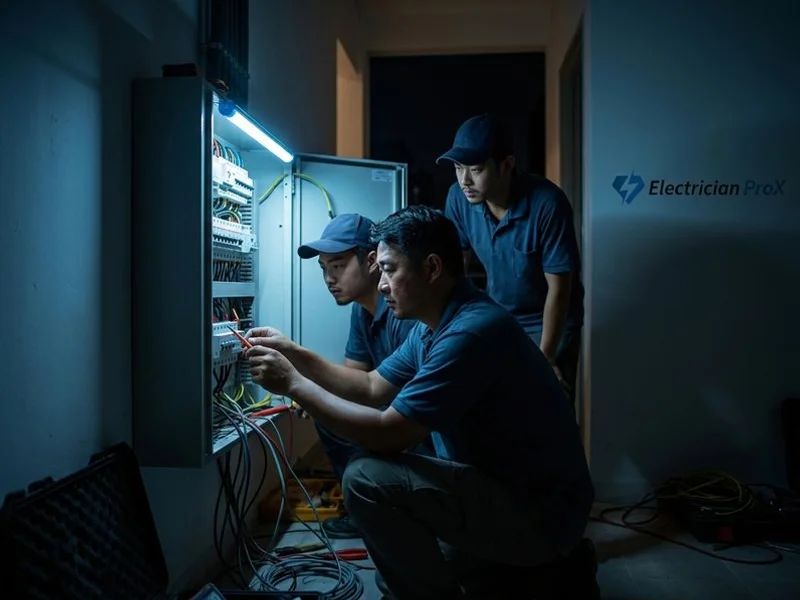 Electrician ProX team at work